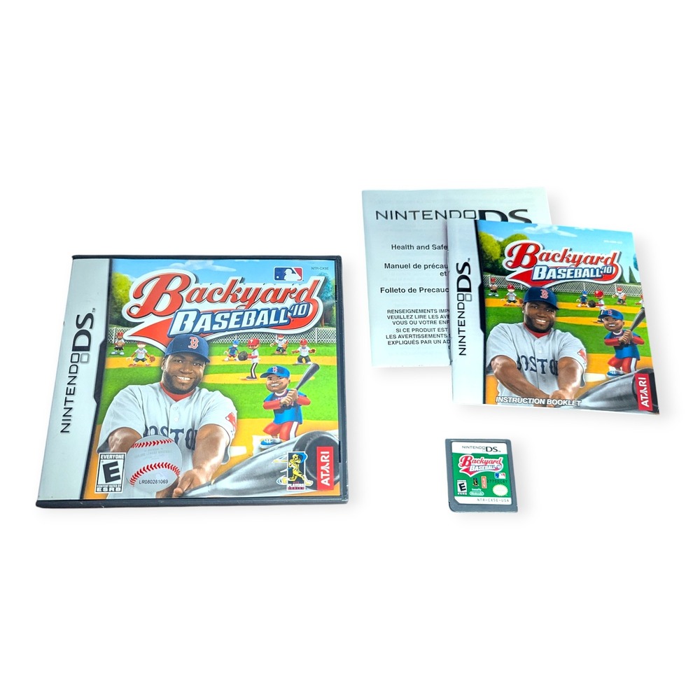 Nintendo DS Backyard Baseball 2010 Complete Game Cartridge Case Manuals CIB